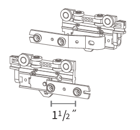 Underlap Master Carrier for Ripple Fold (CS / CM Track)