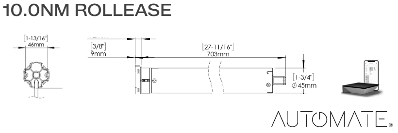 Rollease 10.0NM Rechargeable Motor