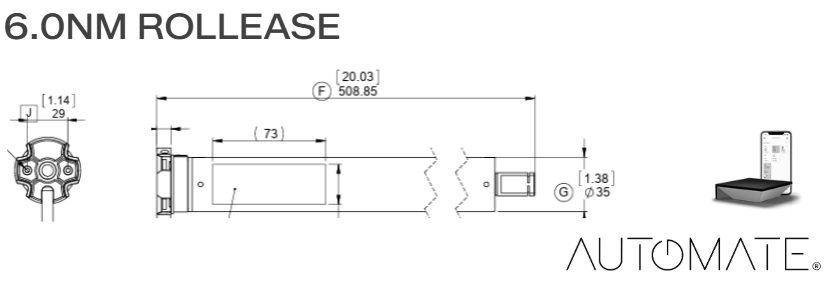 Rollease 6.0NM AC 120v Hardwired Motor