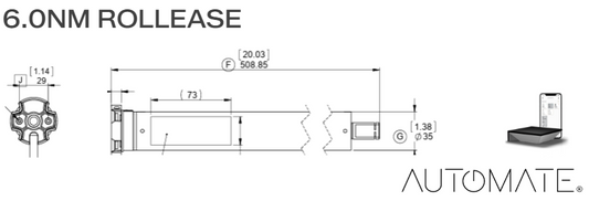 Rollease 6.0NM AC 120v Hardwired Motor