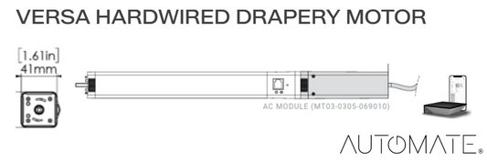 Rollease Versa Hardwired AC 120v Drapery Motor