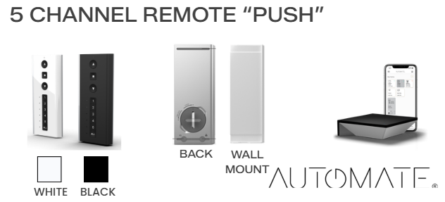 Rollease Push 1 CH Handheld Remote