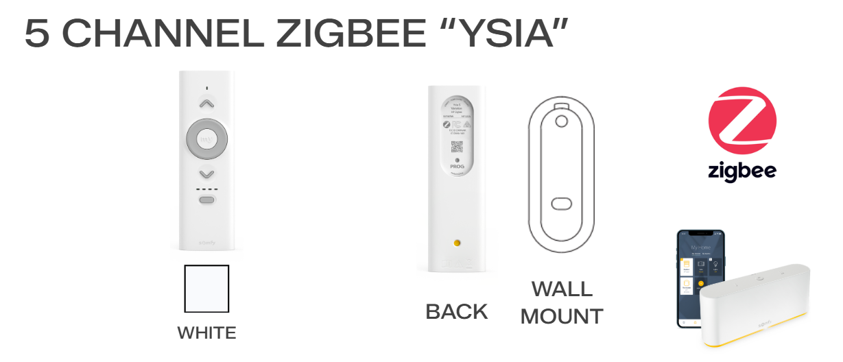 Somfy Ysia 5 CH Zigbee Handheld Remote